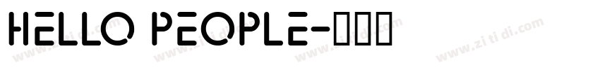 HELLO PEOPLE字体转换
